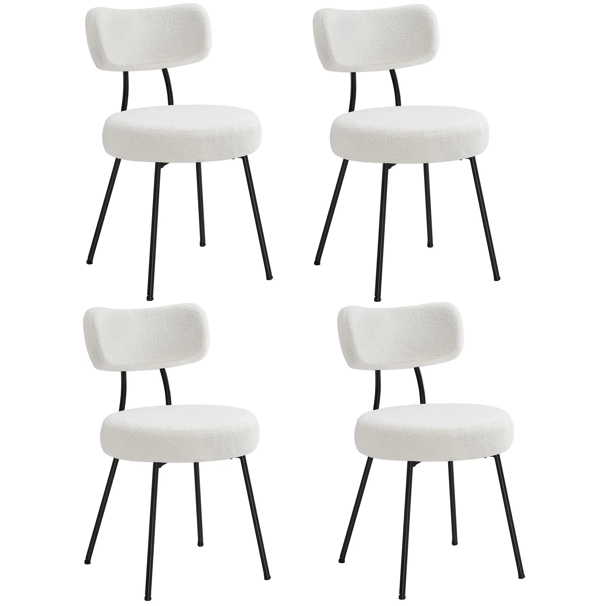 Innovative VASAGLE Dining Chairs Set of 4 Modern Upholstered Dining Room Chairs