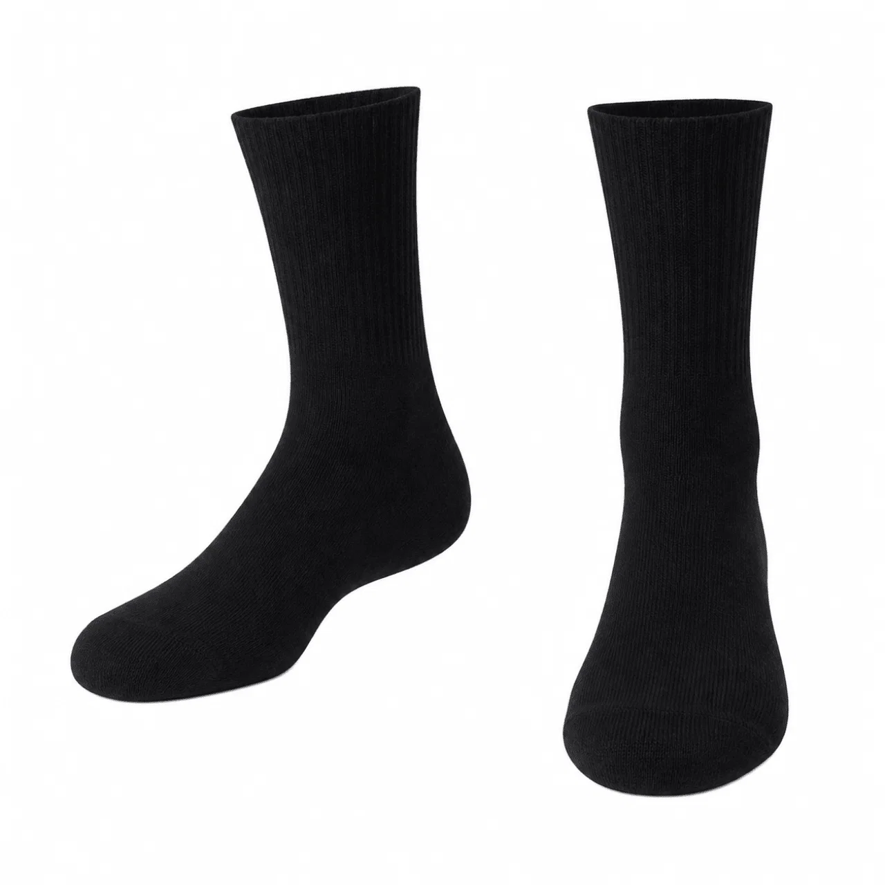 Traditional Essential Ribbed Crew Socks Lightweight