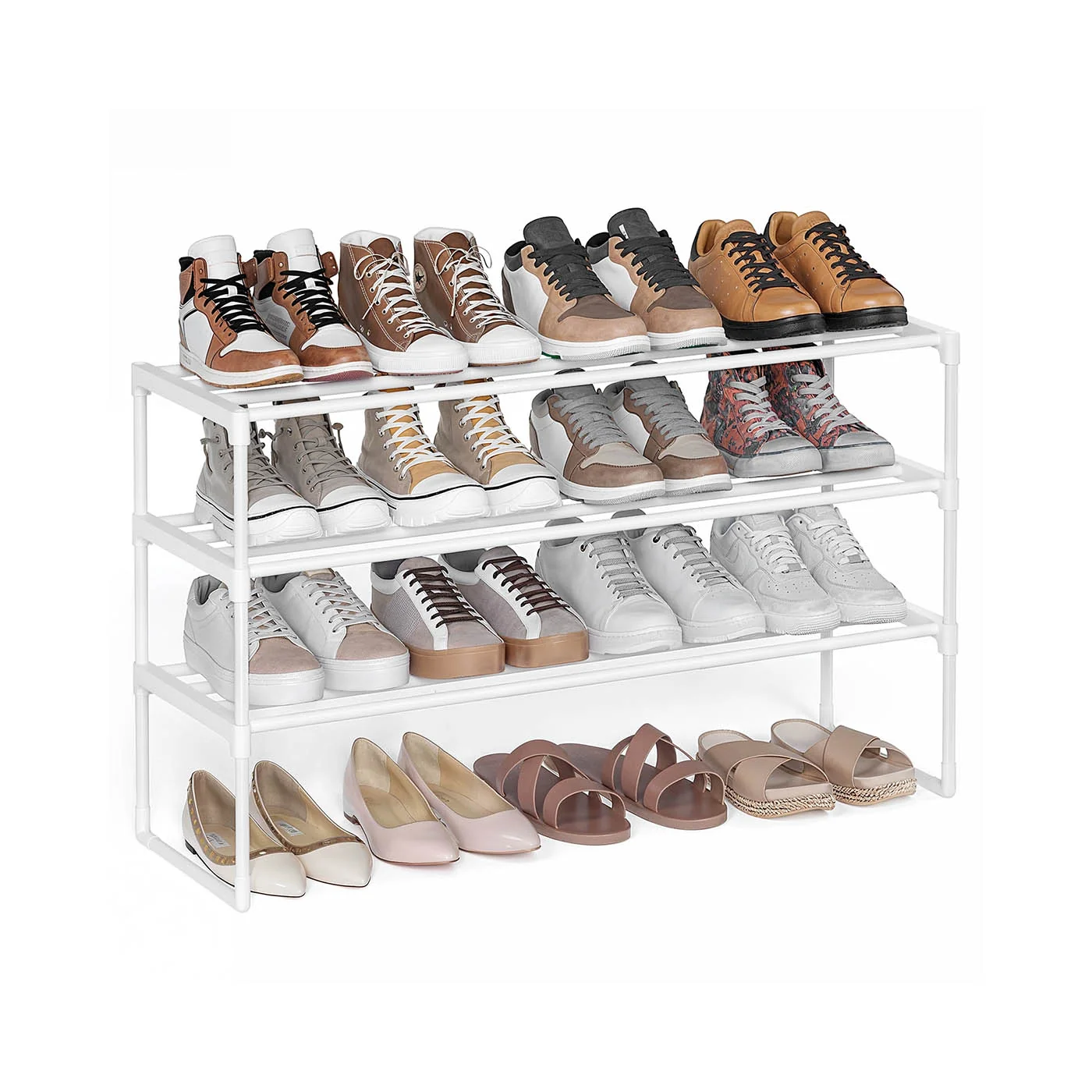Enhanced SONGMICS Stackable Metal Shoe Rack for Entryway Organization Elegant