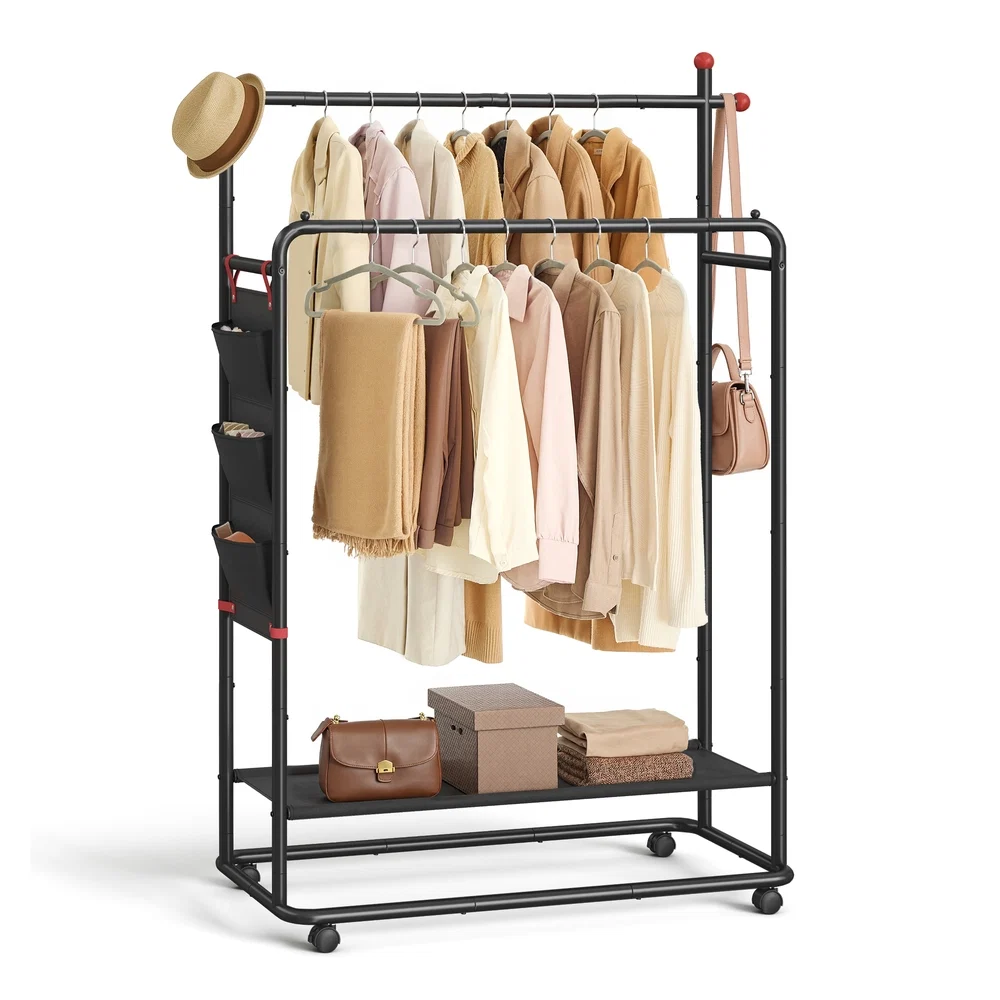 High-Quality SONGMICS HOME Double-Rod Clothes Rack on Wheels Proven