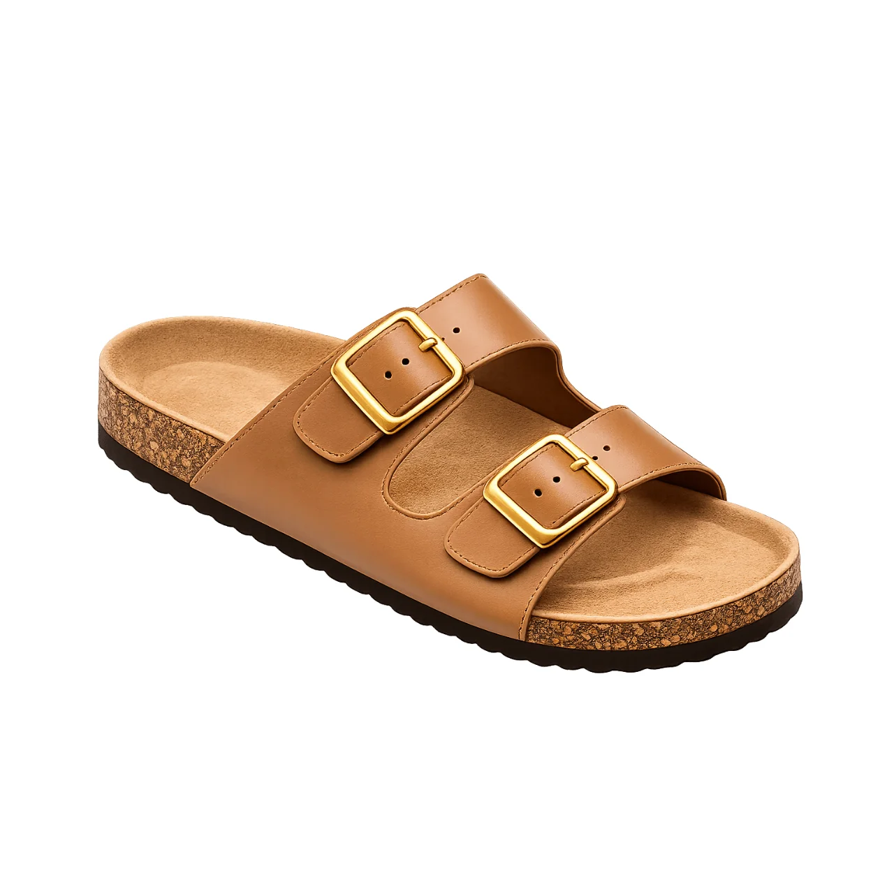 Trusted Men s Double Buckle Comfort Sandals Detailed