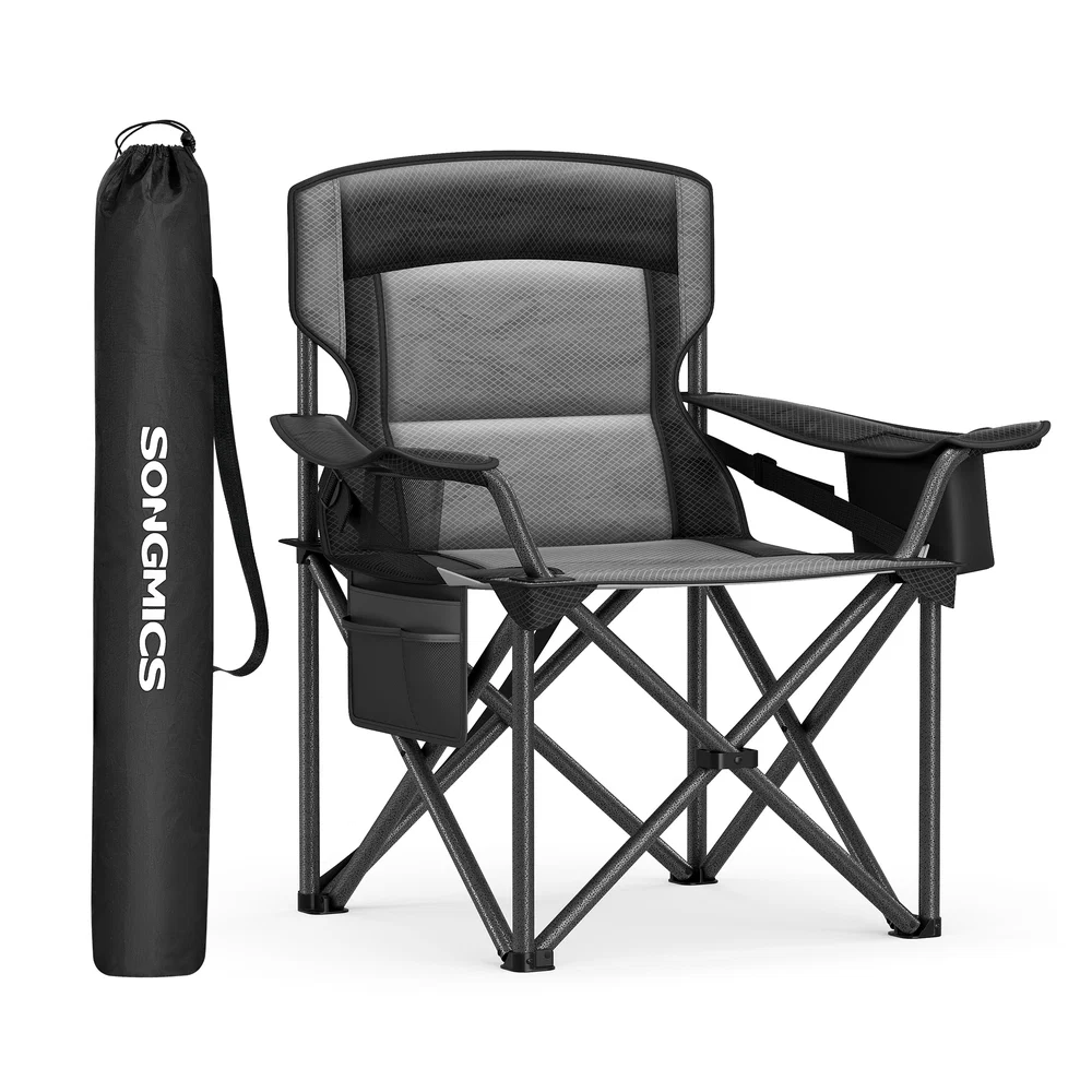 Practical SONGMICS Outdoor Folding Chair with Foam Padding Comfortable