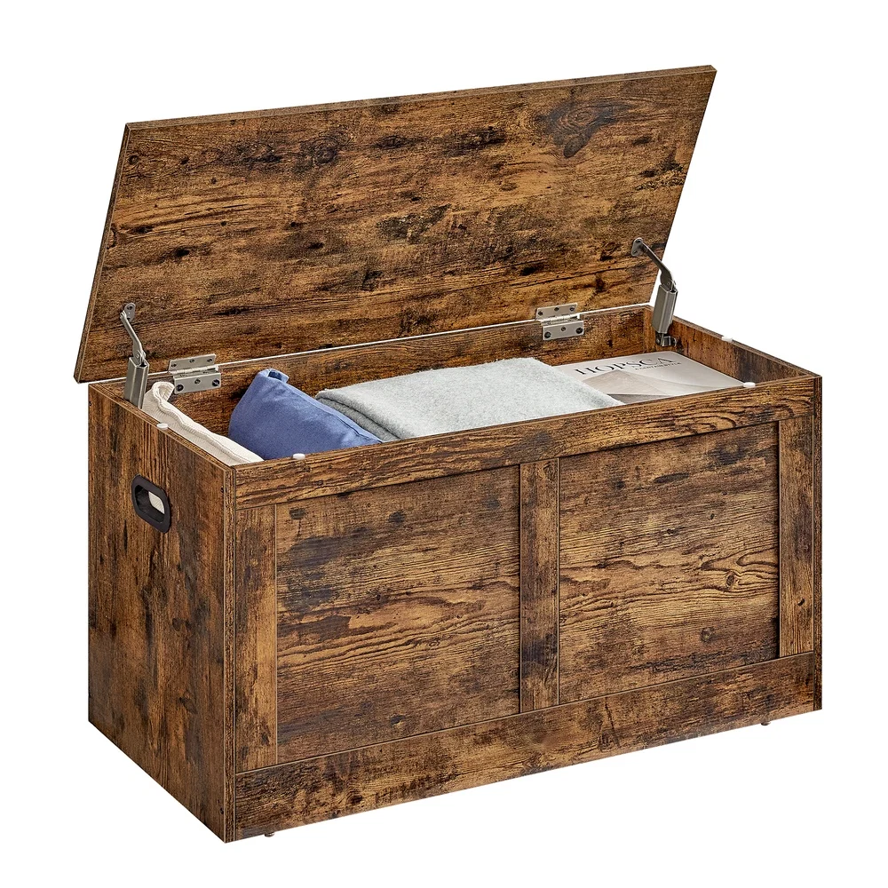 Original Design VASAGLE Storage Trunk with 2 Safety Hinges Official