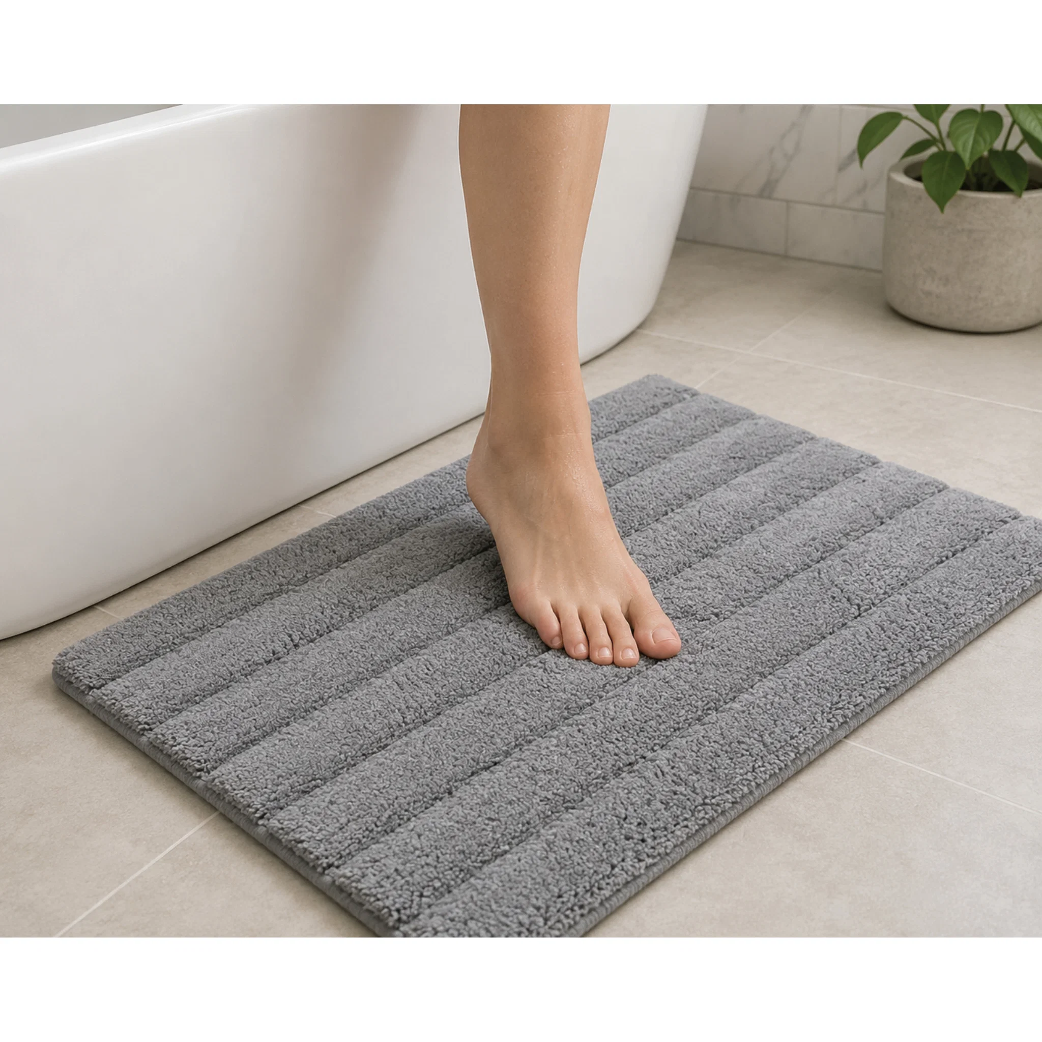 Pure Luxury Microfiber Bath Mat 20 x 30 in – Assorted Colors Functional