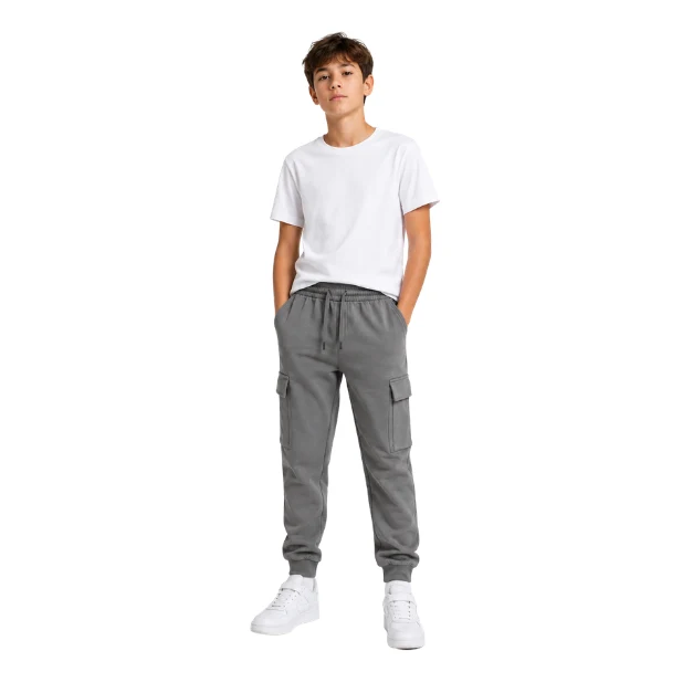 Classic Boys’ Drawstring Fleece Cargo Jogger Pants Unique