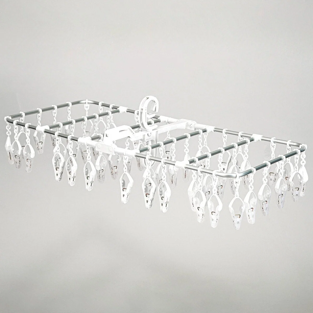 Selected ALUMINUM LAUNDRY PEG HANGER 52P WH High-End