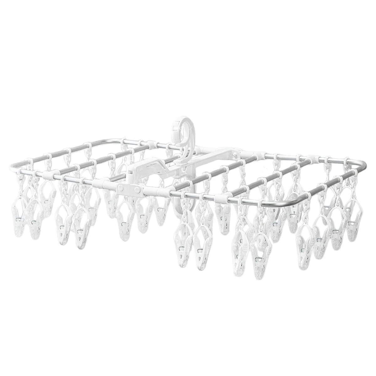 Unique ALUMINUM LAUNDRY PEG HANGER 40P WH High-Grade