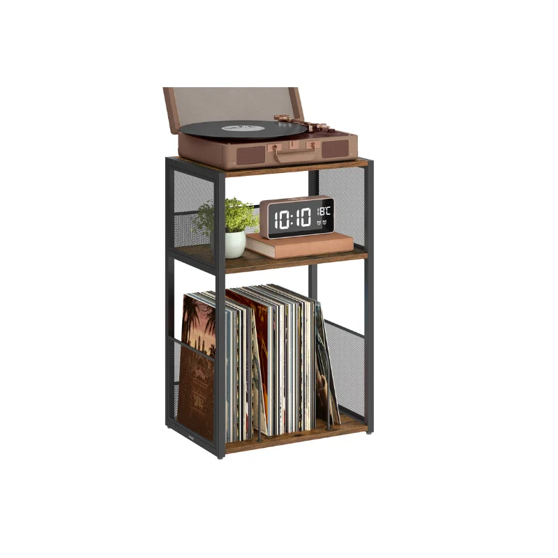 Luxury VASAGLE 3-Tier Record Player Stand Smooth