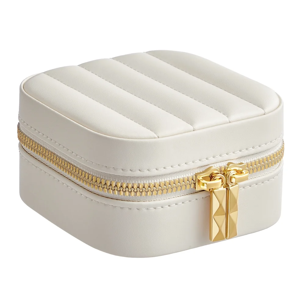 Natural SONGMICS HOME ANAH Collection – Travel Jewelry Box with Mirror Enhanced