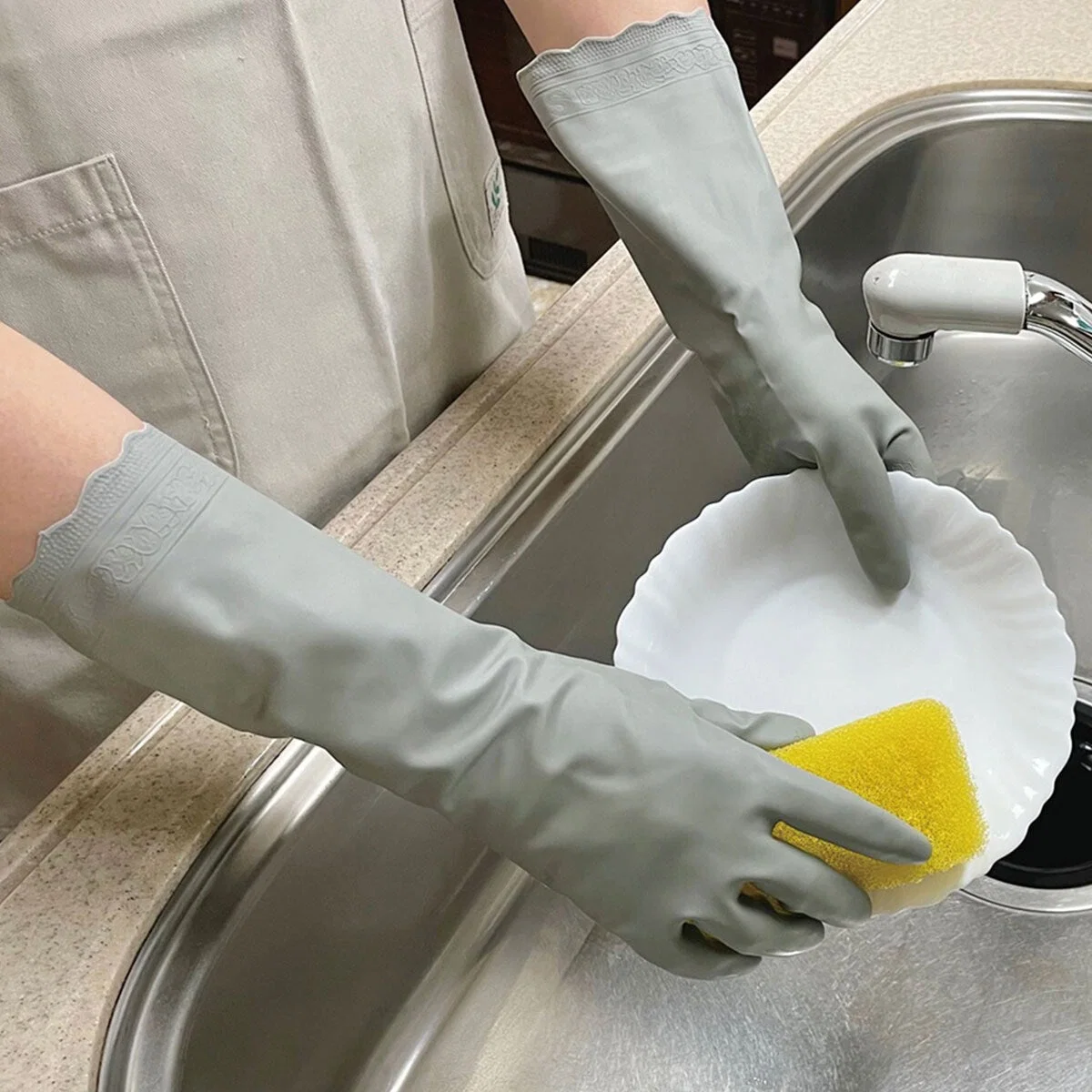 Next-Generation VINYL GLOVES THINNESS M GY Sustainable
