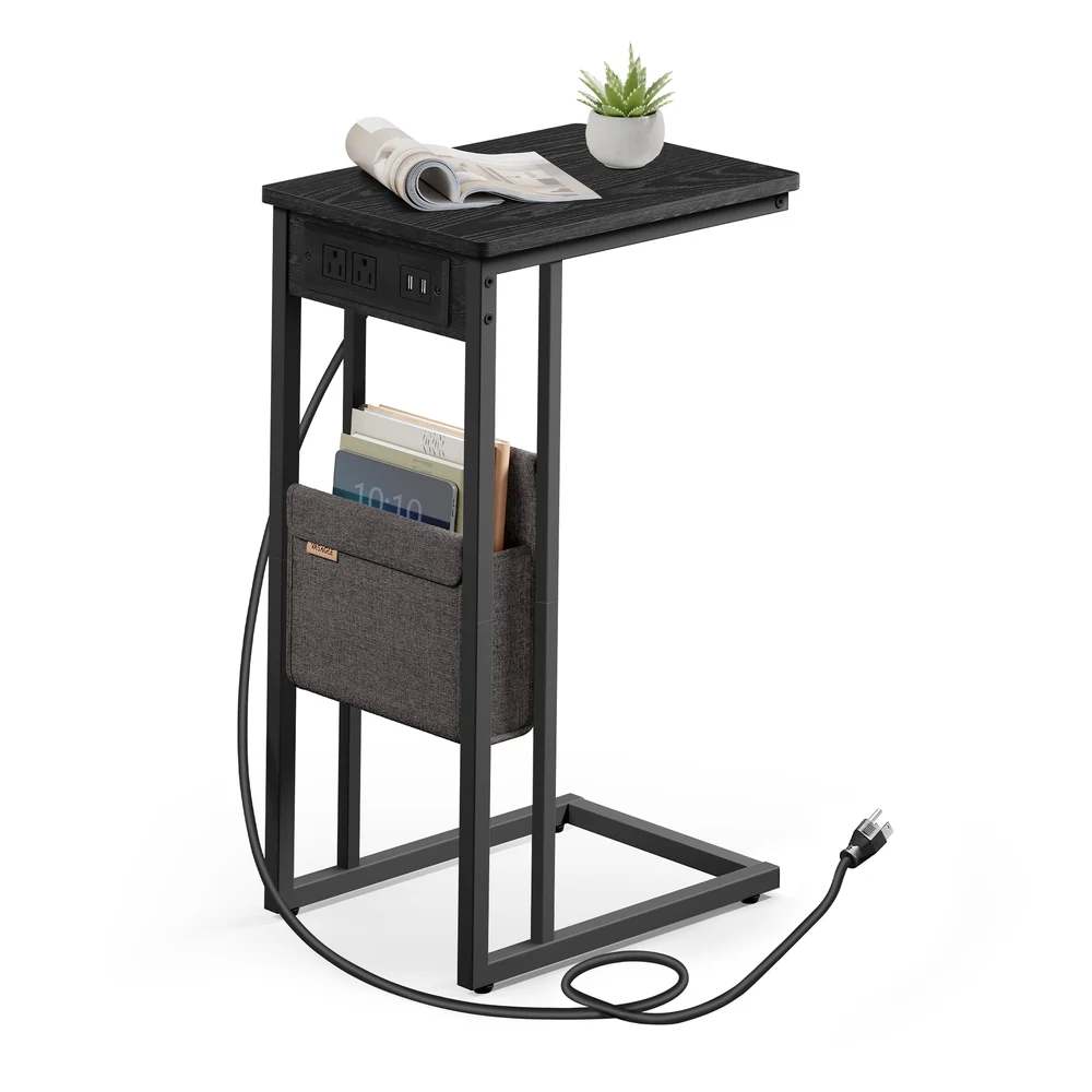Trusted VASAGLE C-Shaped Side Table with Adjustable Feet Elegant