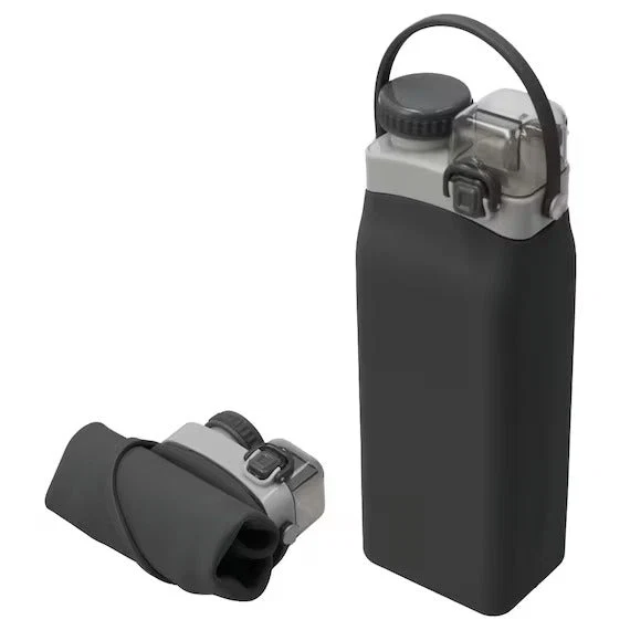 Official SILICONE FOLDING WATER BOTTLE 600ML DGY Professional