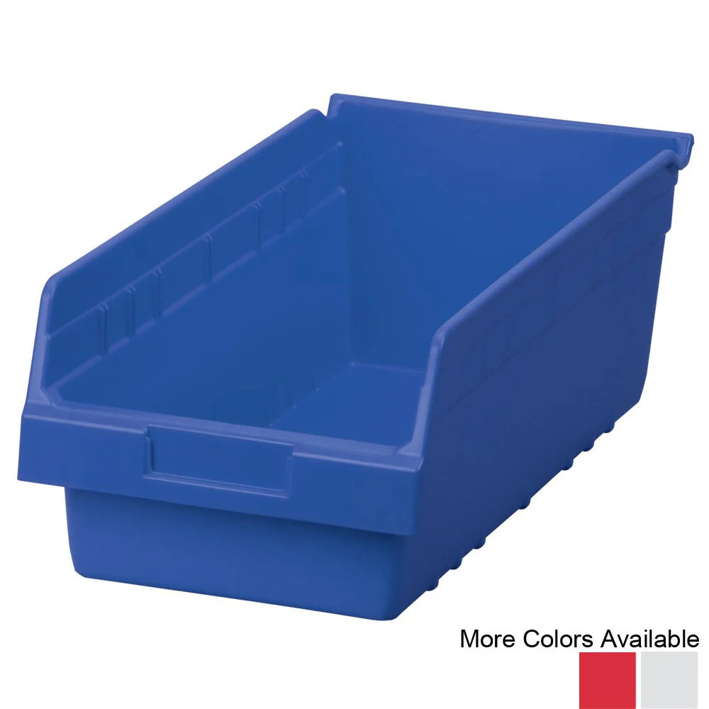 Green 18 quot d x 8-1 2 quot w x 6 quot h Akro ShelfMax Bins – 8 Pack Recyclable