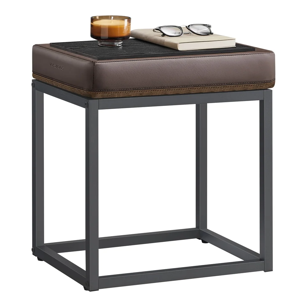 Innovative SONGMICS HOME LUIZ Collection – Rectangle Ottoman Footstool Steel Frame Reliable