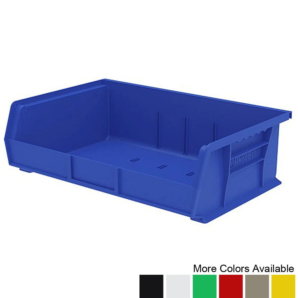 Next-Generation 10-7 8 quot d x 16-1 2 quot w x 5 quot h Stacking AkroBins – 6 Pack Clean