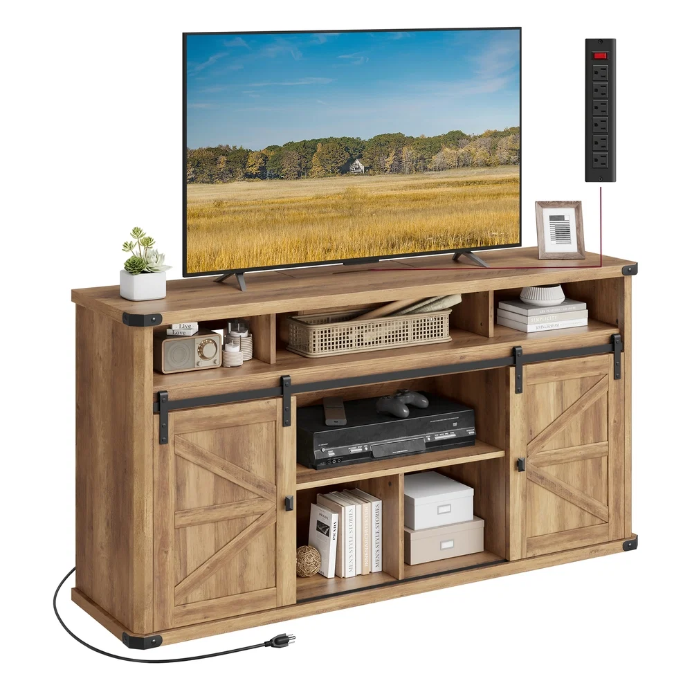 Green VASAGLE TV Stand for T up to 65-75 Inches Durable