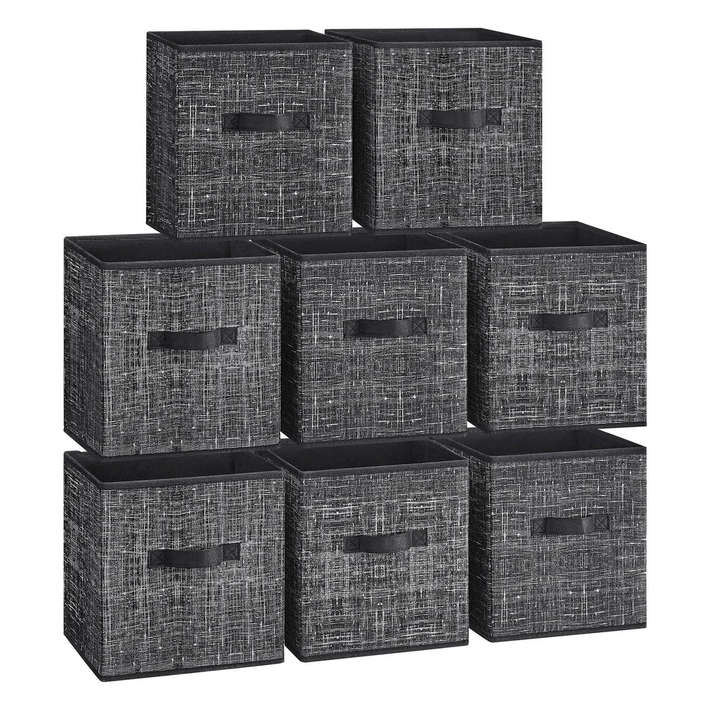 Detailed SONGMICS Set of 8 Foldable Storage Cubes Versatile