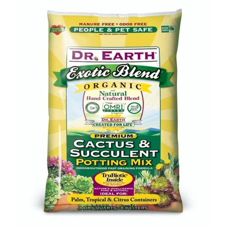Sustainable DR EARTH 8 QT CACTUS amp SUCCULENT POTTING MIX Natural