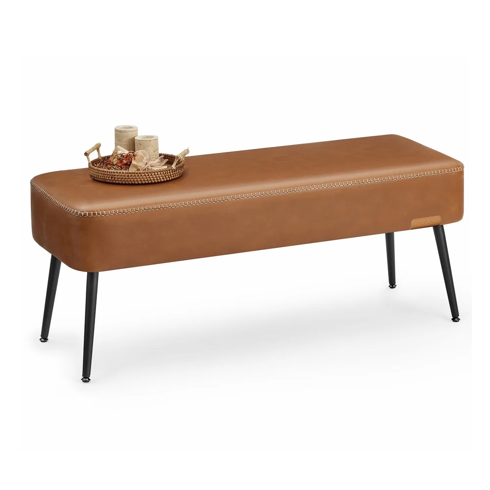 Contemporary VASAGLE EKHO Collection – Ottoman Bench with Steel Legs Long-Lasting