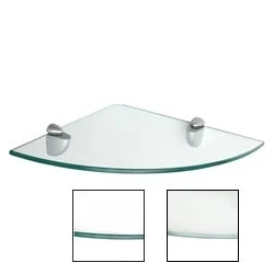 Carefully Designed 10 quot d x 10 quot w Glass Corner Shelf Original Design