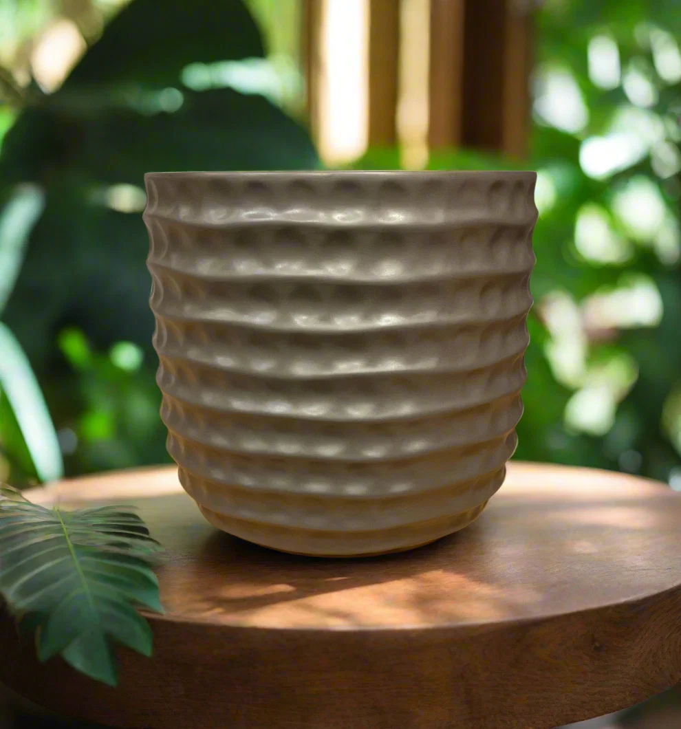 Environmentally Friendly HONEYCOMB POT 7.5 quot SPCGRY Sophisticated