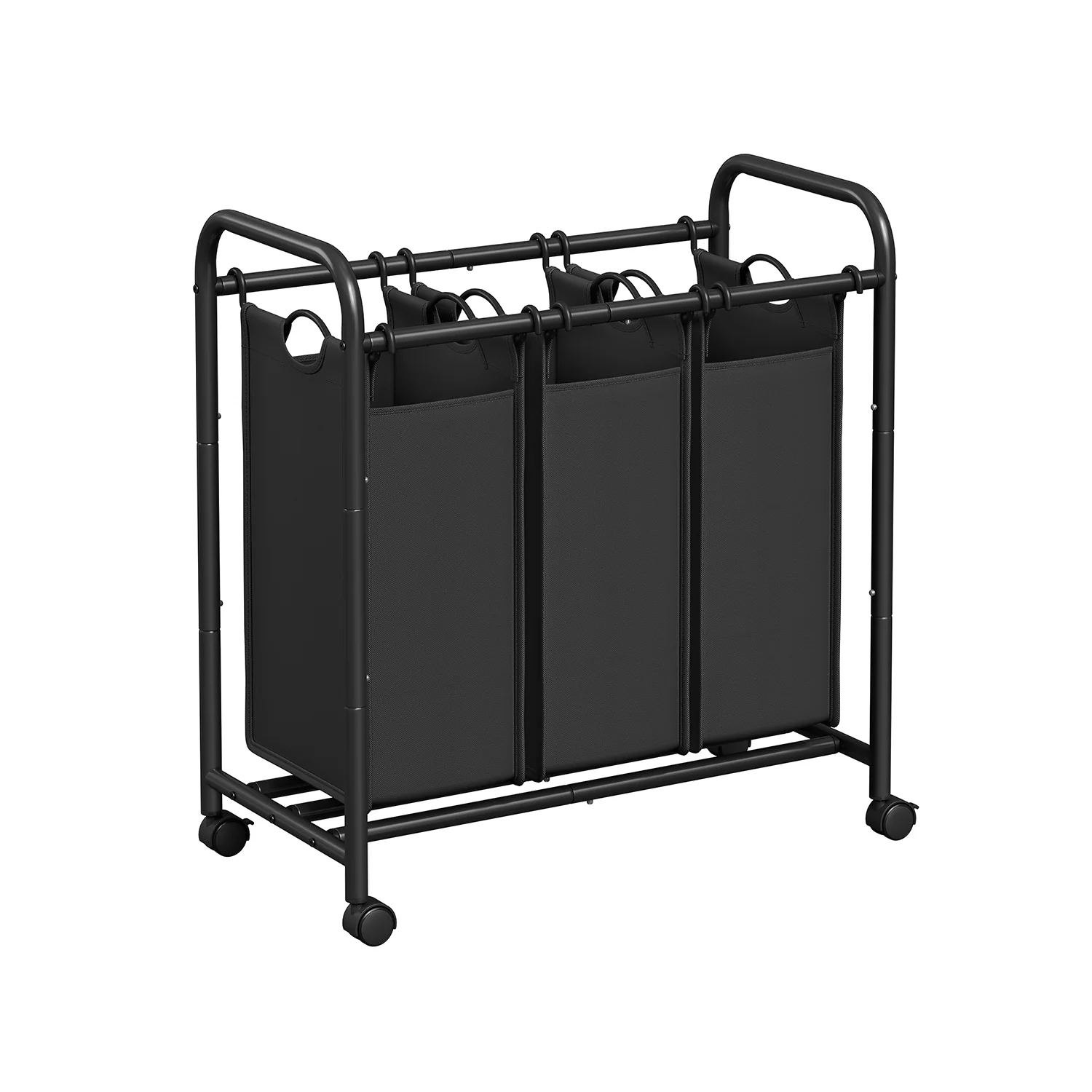 Stylish SONGMICS 3-Section Laundry Hamper with Lockable Wheels Healthy