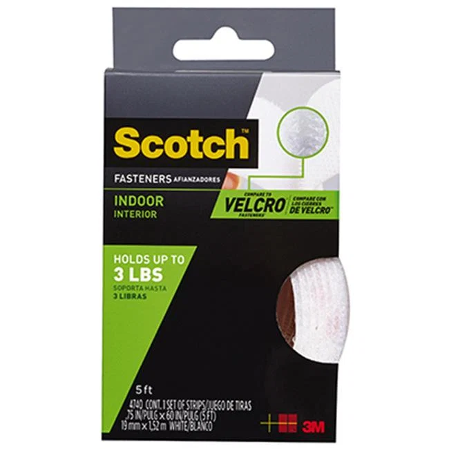 Advanced SCOTCH FASTENERS 3 4 quot x5 39 ID WHT Reusable