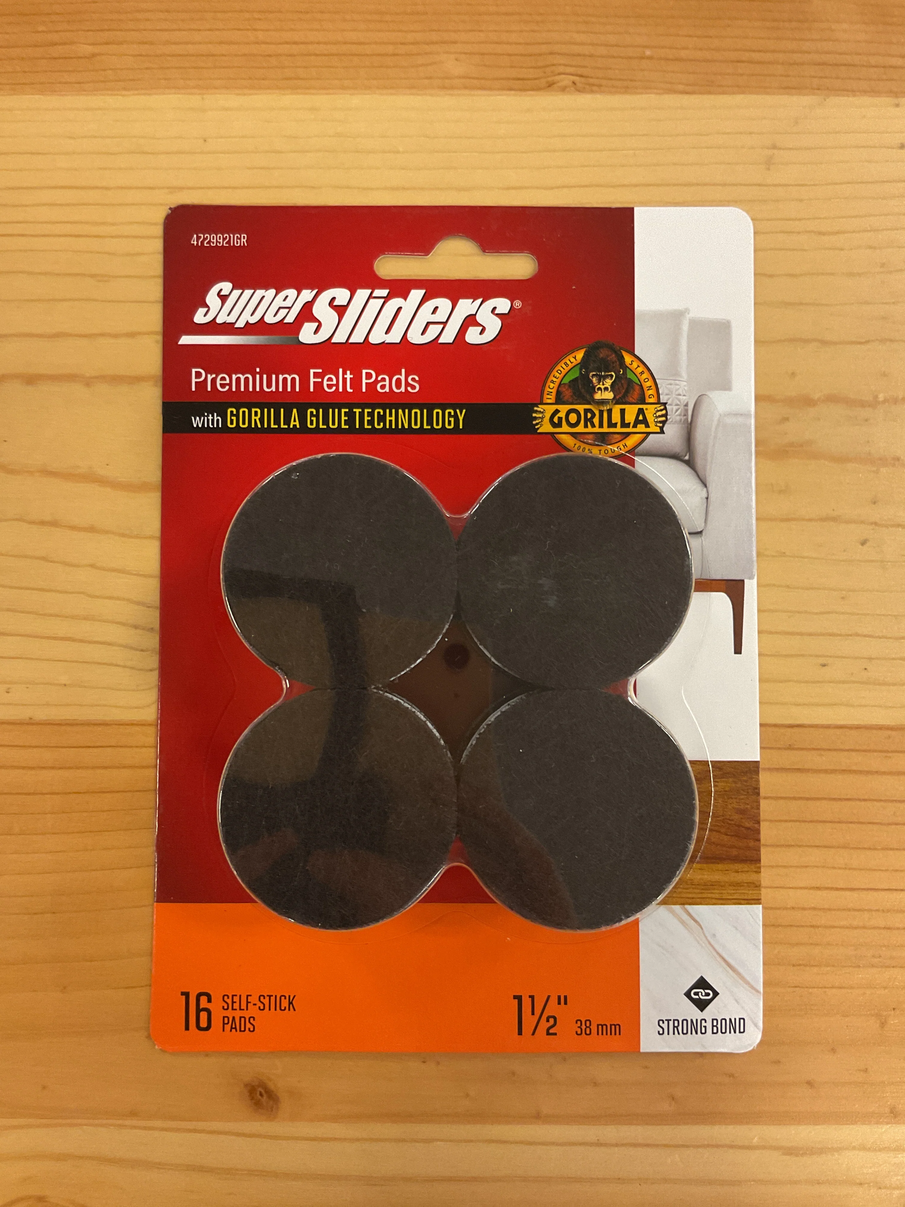 Refined FELT PADS 1-1 2 quot W GG BRWN 16PC Original Design