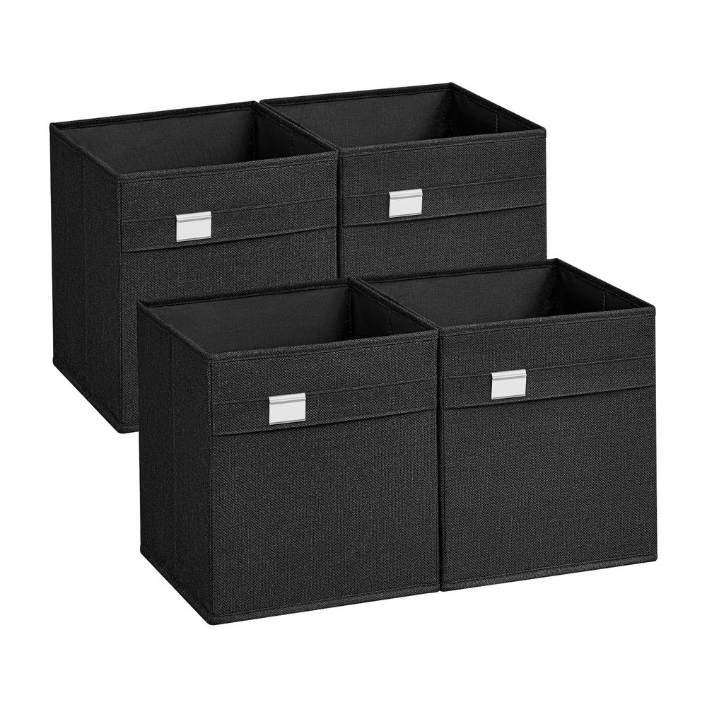 Advanced SONGMICS Set of 4 Storage Cubes with Double Handles Functional