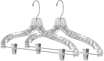Fashionable CLEAR SUIT HANGER 2PK Recyclable