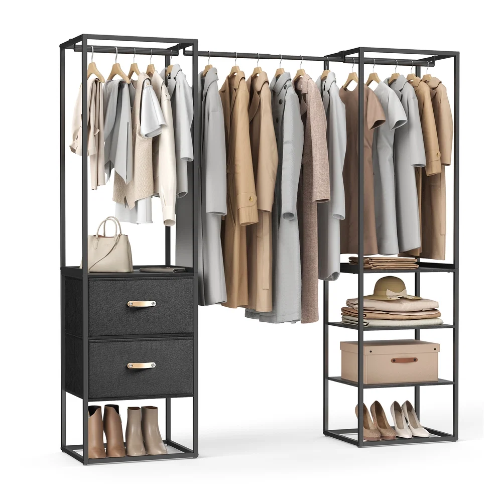 Unique SONGMICS 70.9 Wide standing Clothes Rack Stylish