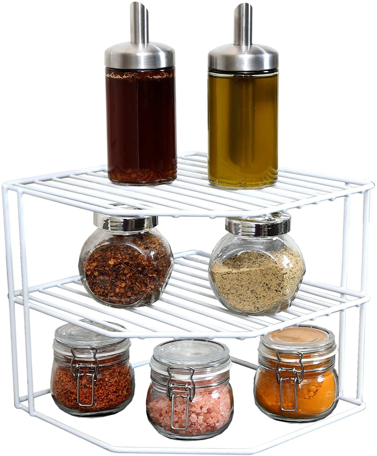 Effective 3 TIER CORNER SHELF WHITE Functional
