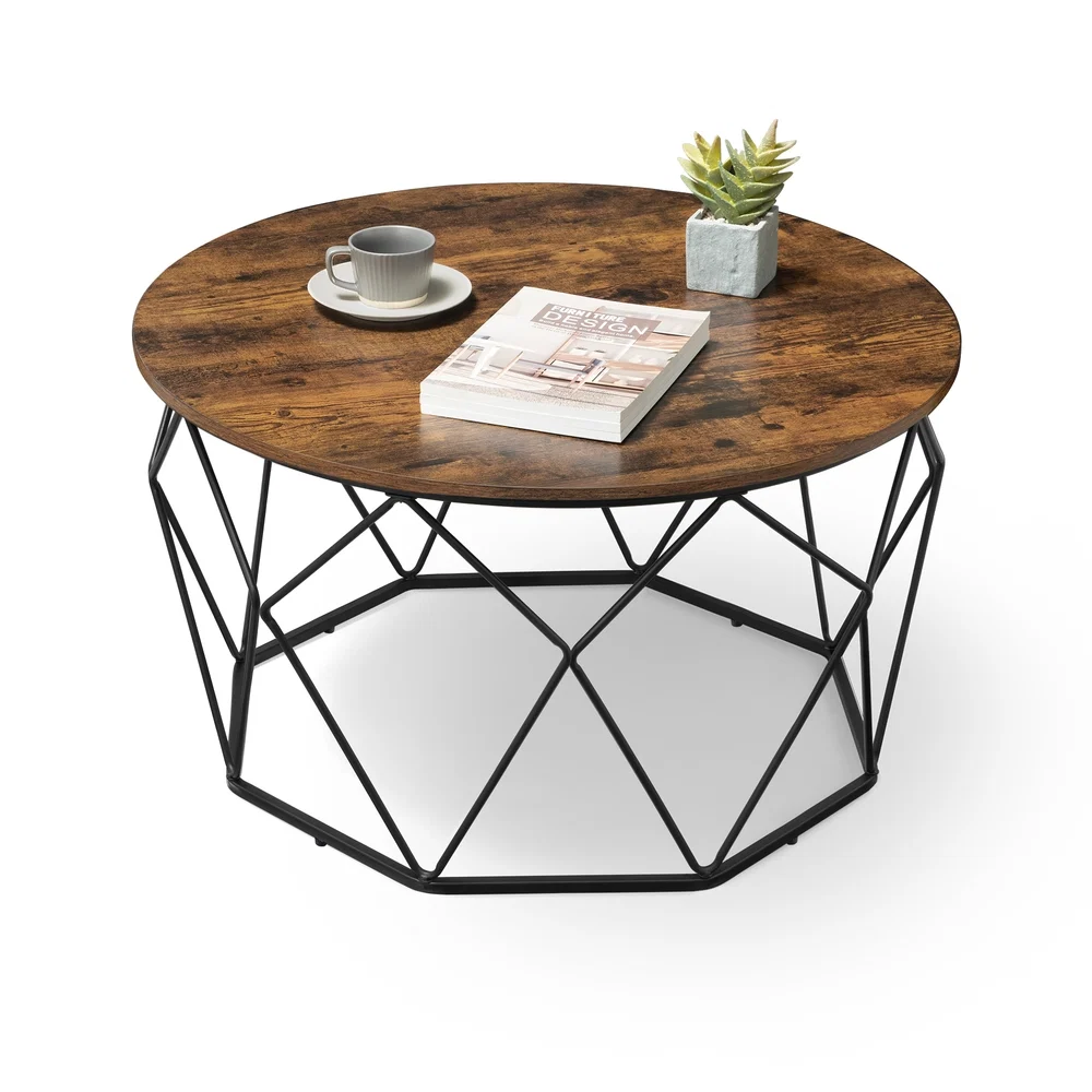Minimalist VASAGLE Round Coffee Table Functional