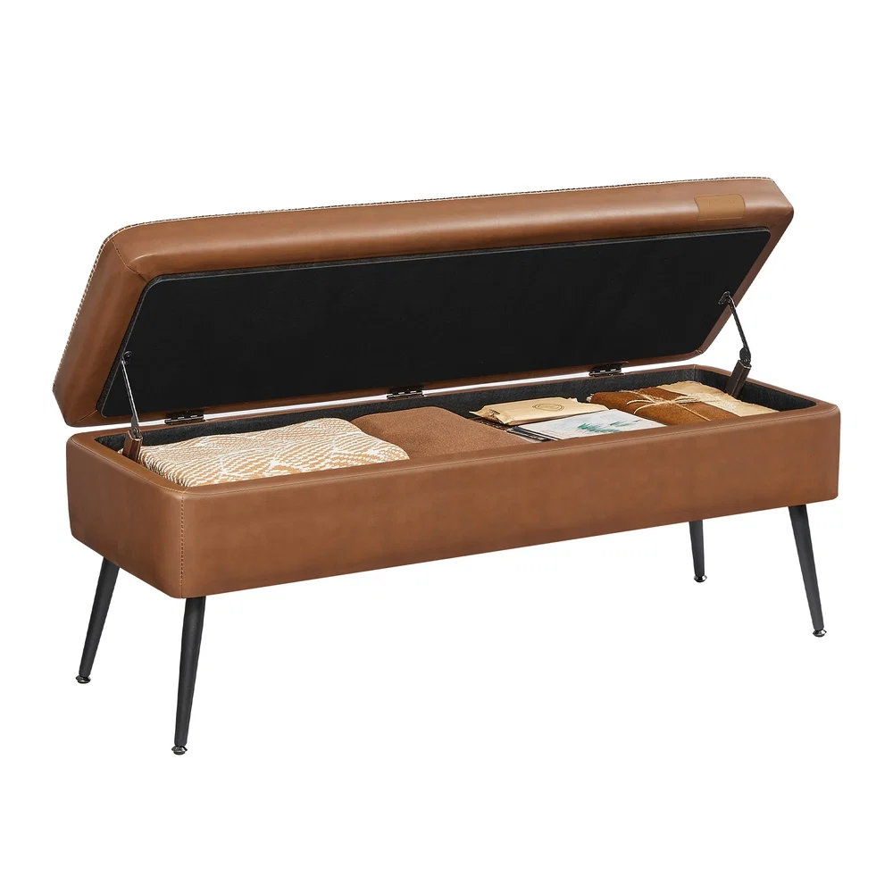 Modern VASAGLE EKHO Collection – Storage Ottoman Bench 15 Gallons Exceptional