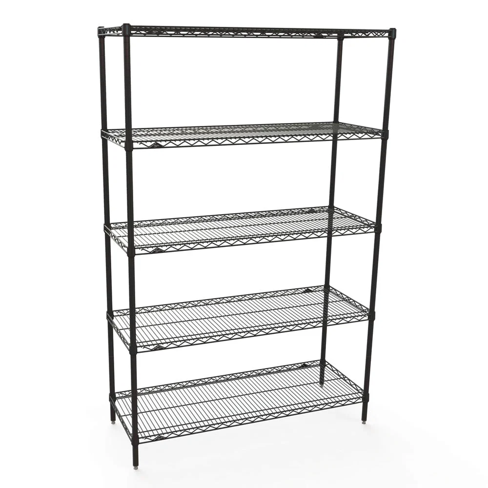 Selected 18 quot d x 36 quot w Metro Super Erecta 5-Shelf Wire Kits – Black Artisan