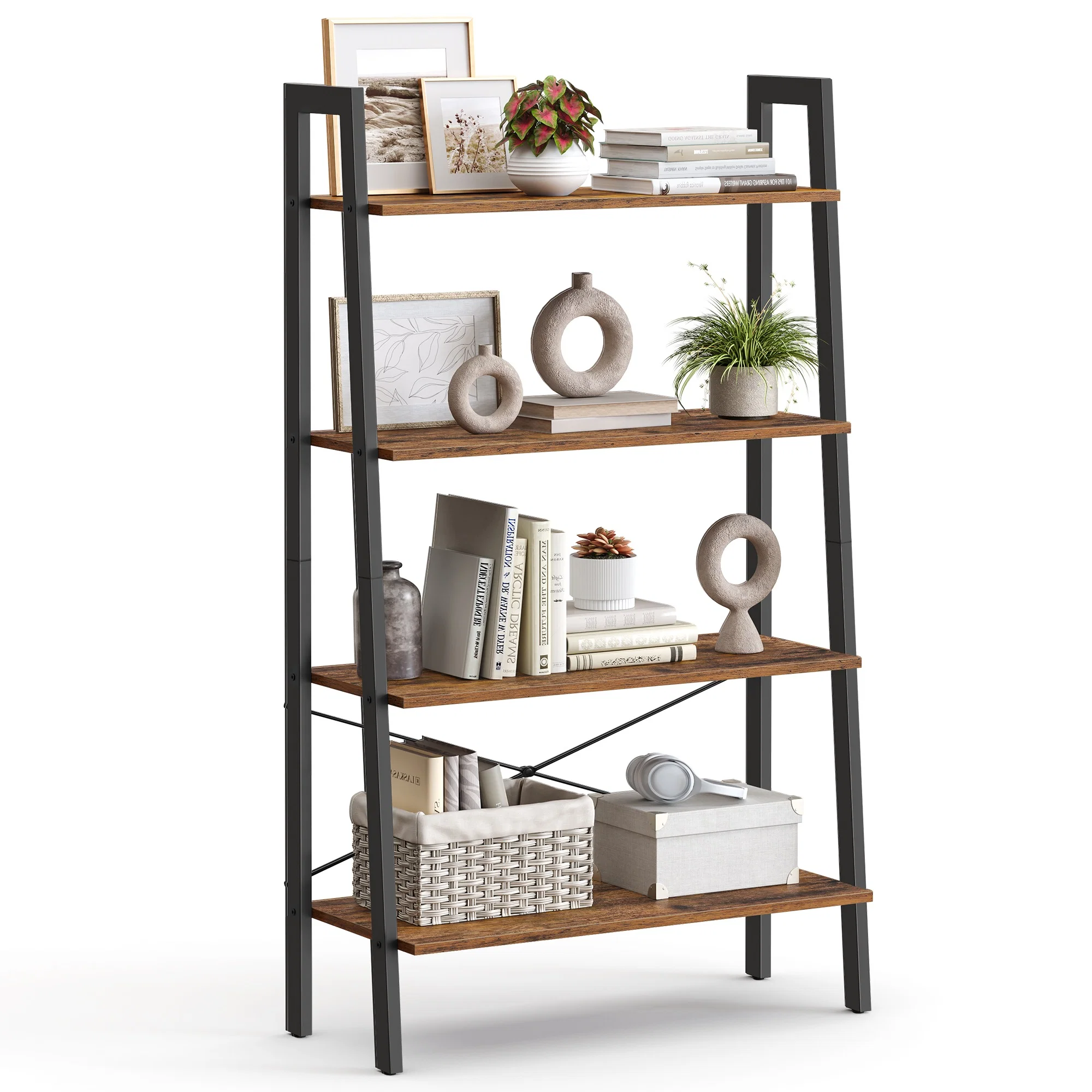 Safe VASAGLE 4-Tier Ladder Shelf Excellent