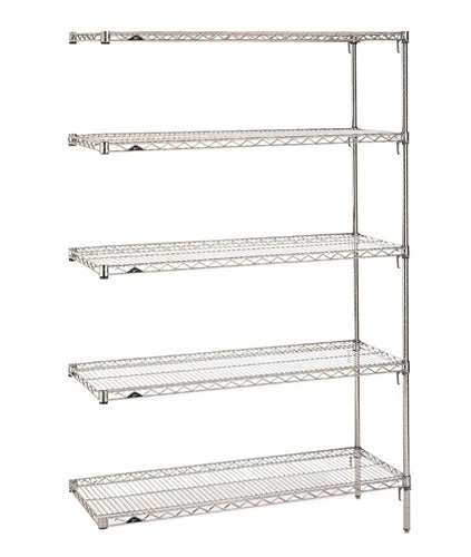 Superior 24 quot d Metro Super Adjustable Wire 5-Shelf Add-On Units Secure