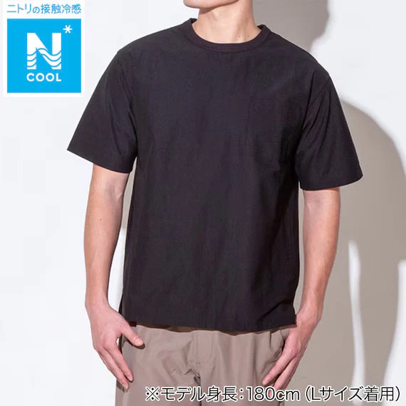 Classic MENS COOL CUT GEORGETTE RELAX TSHIRT NE BK M Artisan