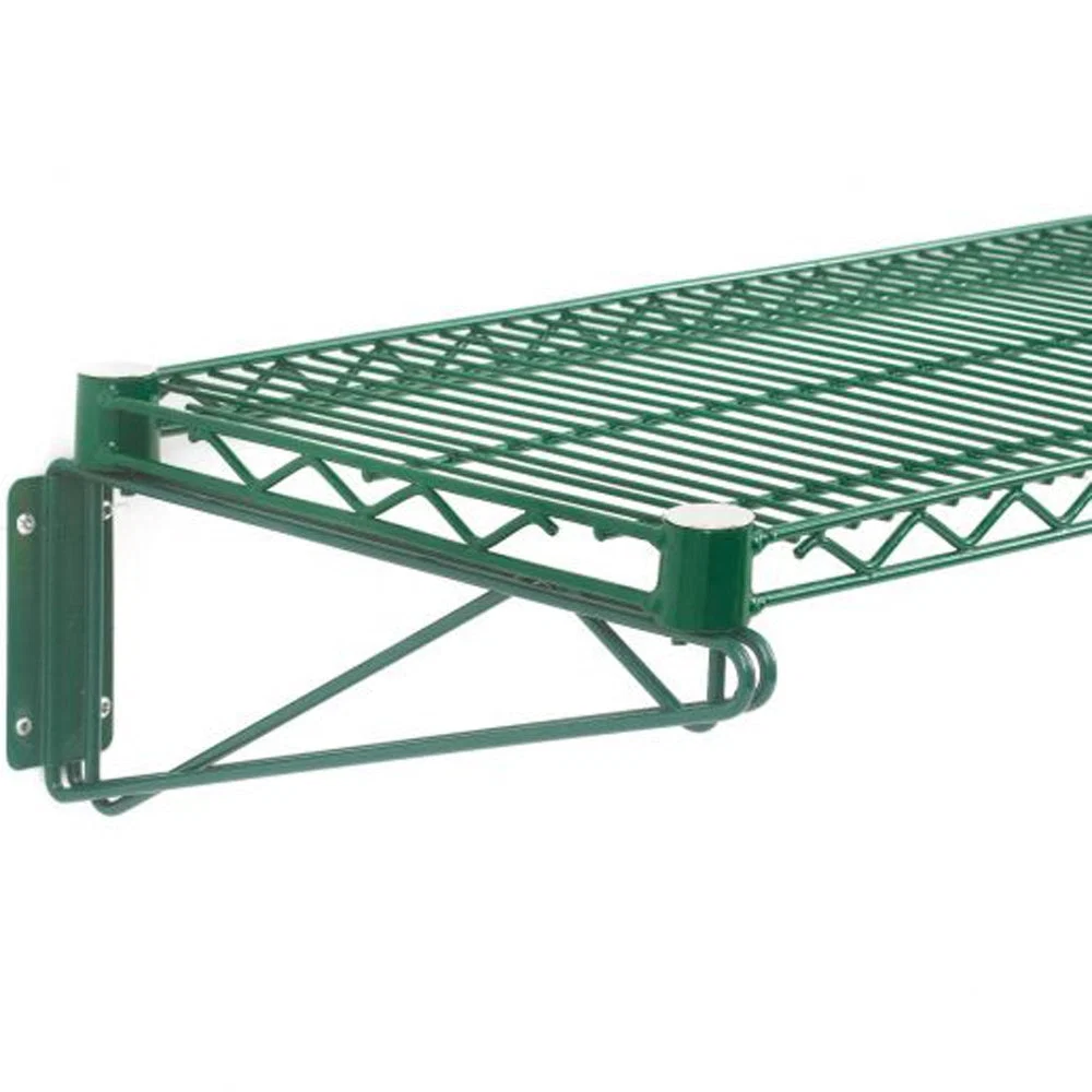 Smooth Green Epoxy Single Wall Mount Brackets Solid