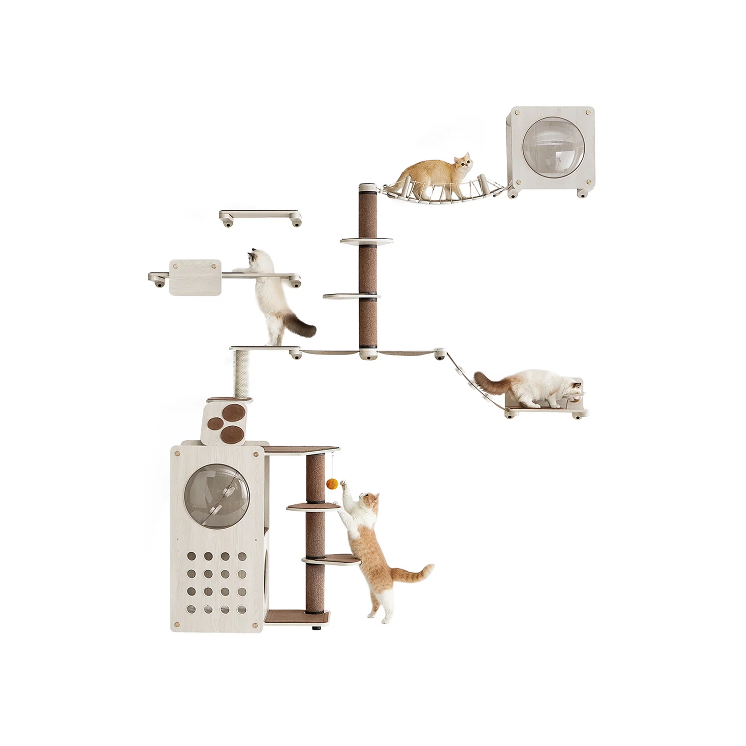 Functional Clickat Planet Set of 10 Cat Wall Furniture Specialty