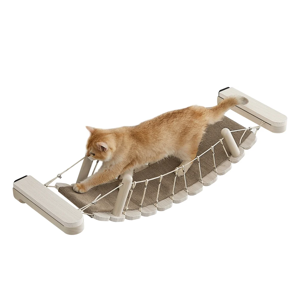 Casual Clickat Wall-Mounted Cat Bridge with Fabric Pad Pure