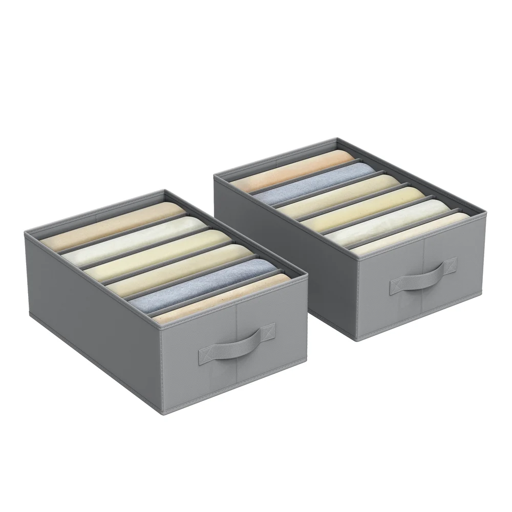 Excellent SONGMICS Large 6-Compartment Foldable Clothes Organizers Sophisticated