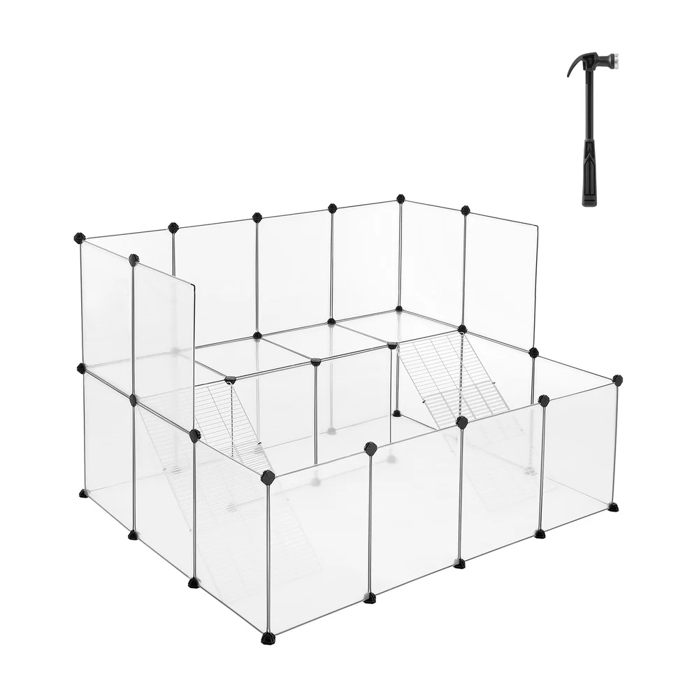 Quality SONGMICS Guinea Pig Playpen with Dense Ramp Secure