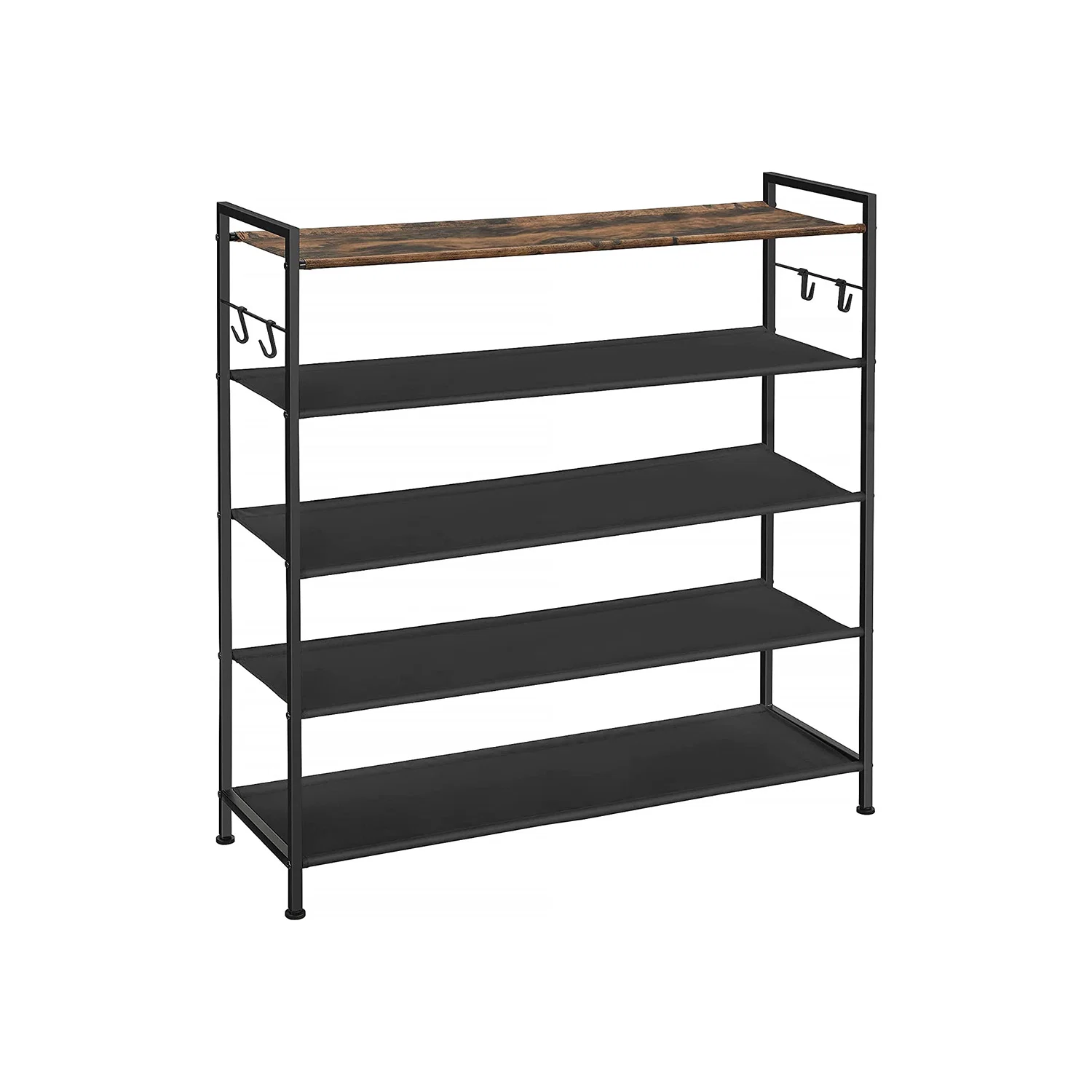 Modern SONGMICS 5-Tier Shoe Rack with 4 Hooks Genuine