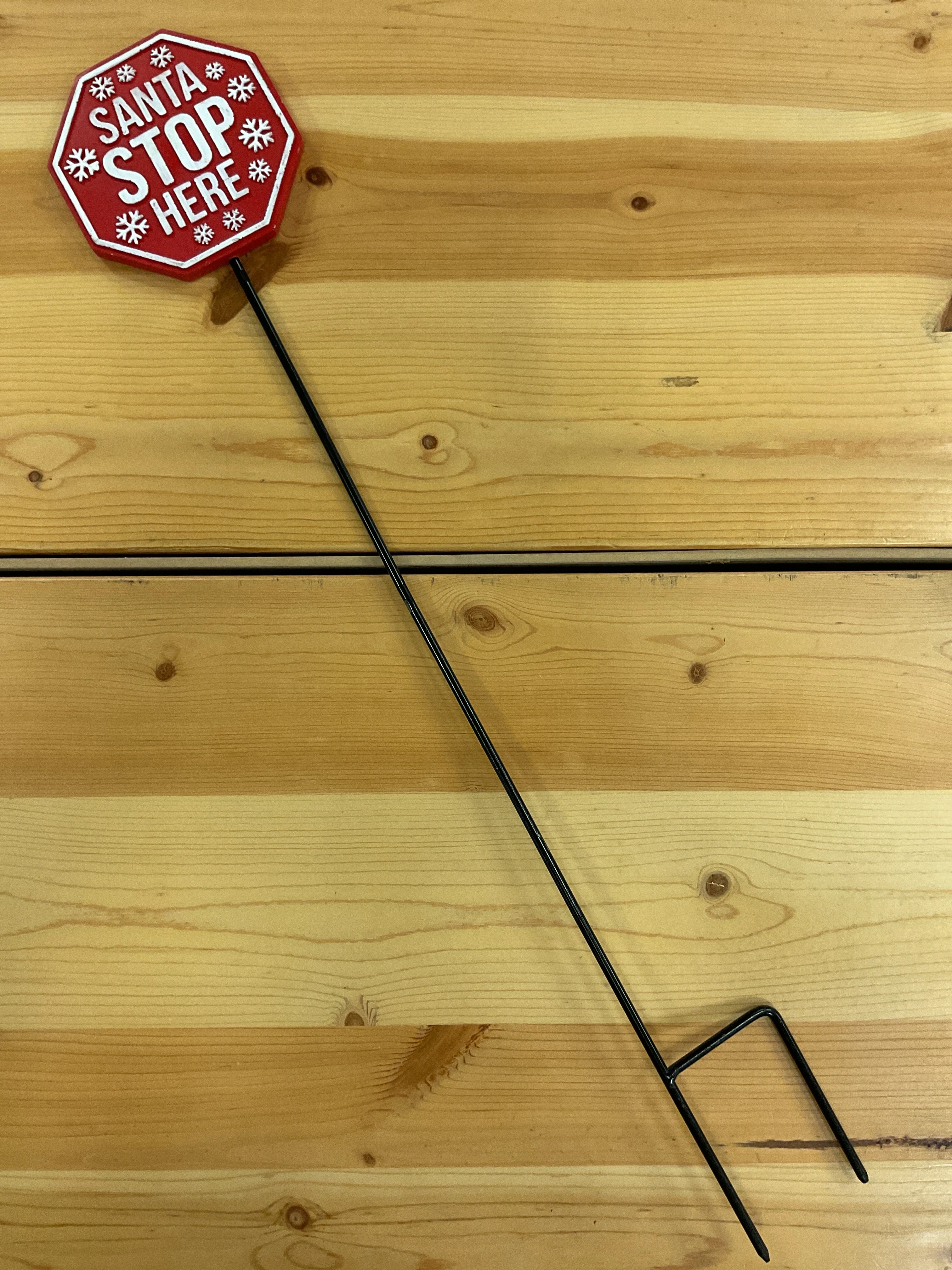 Next-Generation GARDEN STAKE SANTA STOP Recyclable