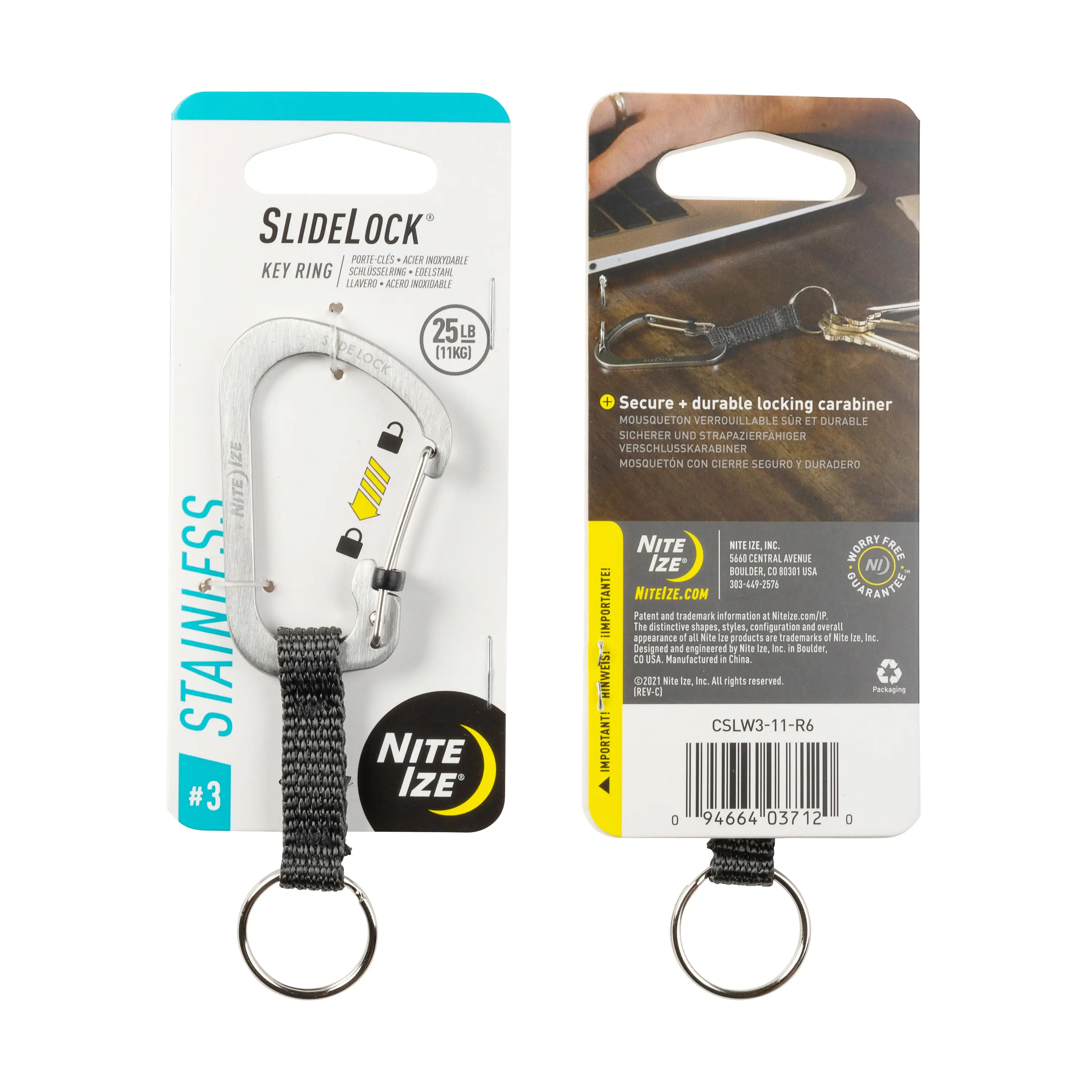 Fine Crafted SLIDELOCK KEY RING – STAINLESS Elegant