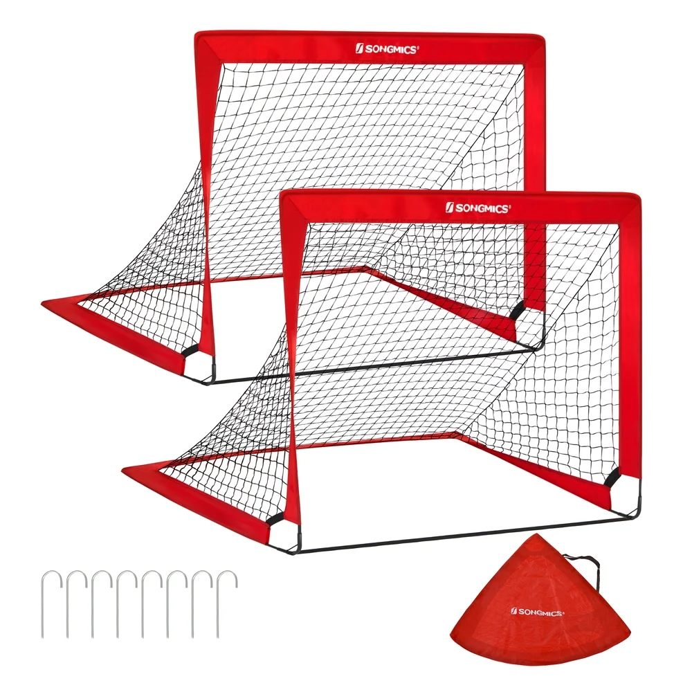 Expertly Made SONGMICS Set of 2 Folding Children’s Soccer Goal Original Design