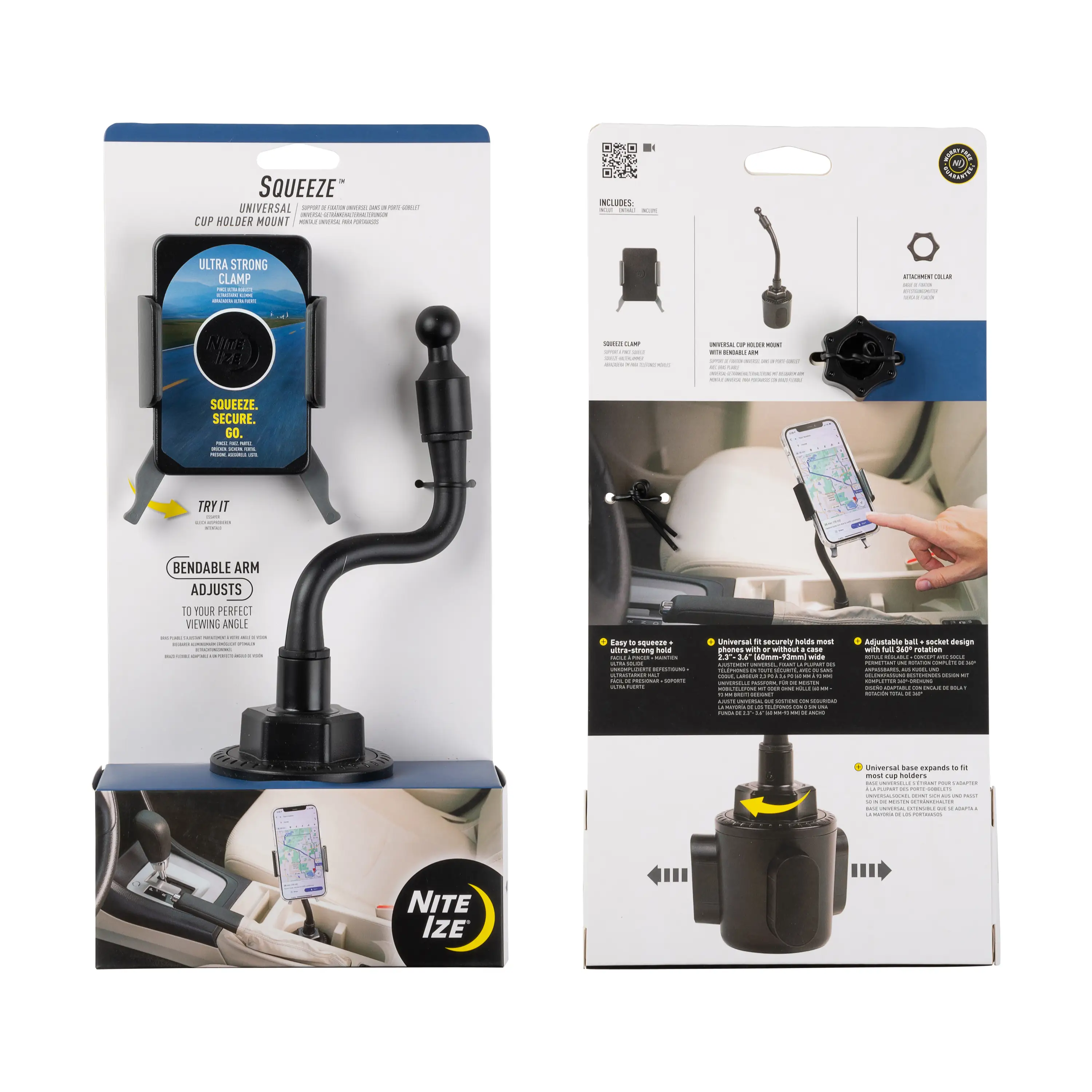 Unique SQUEEZE UNIVERSAL CUP HLDR MOUNT Durable