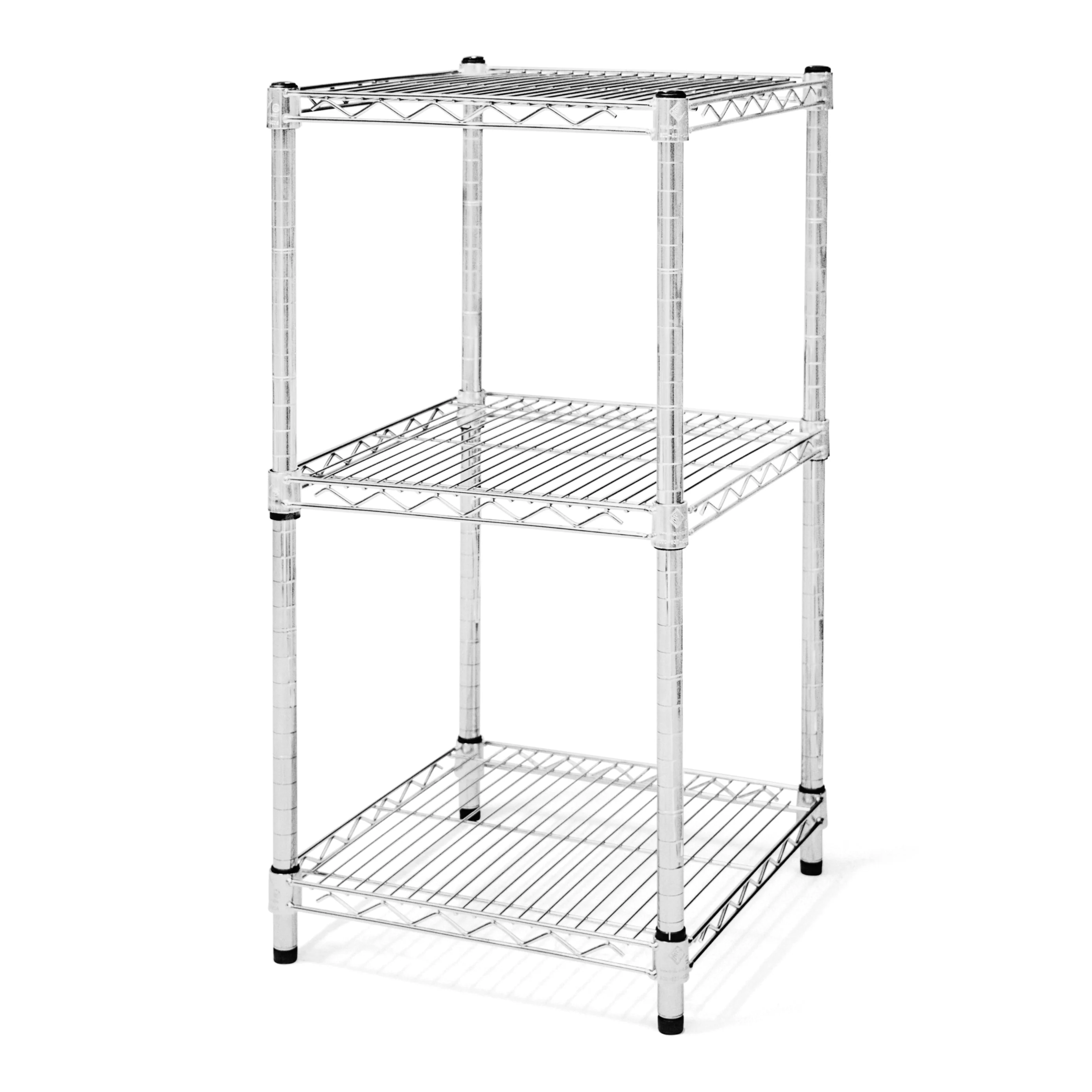 Certified 24 quot d x 34 quot h Chrome Wire Shelving w 3 Shelves Sophisticated