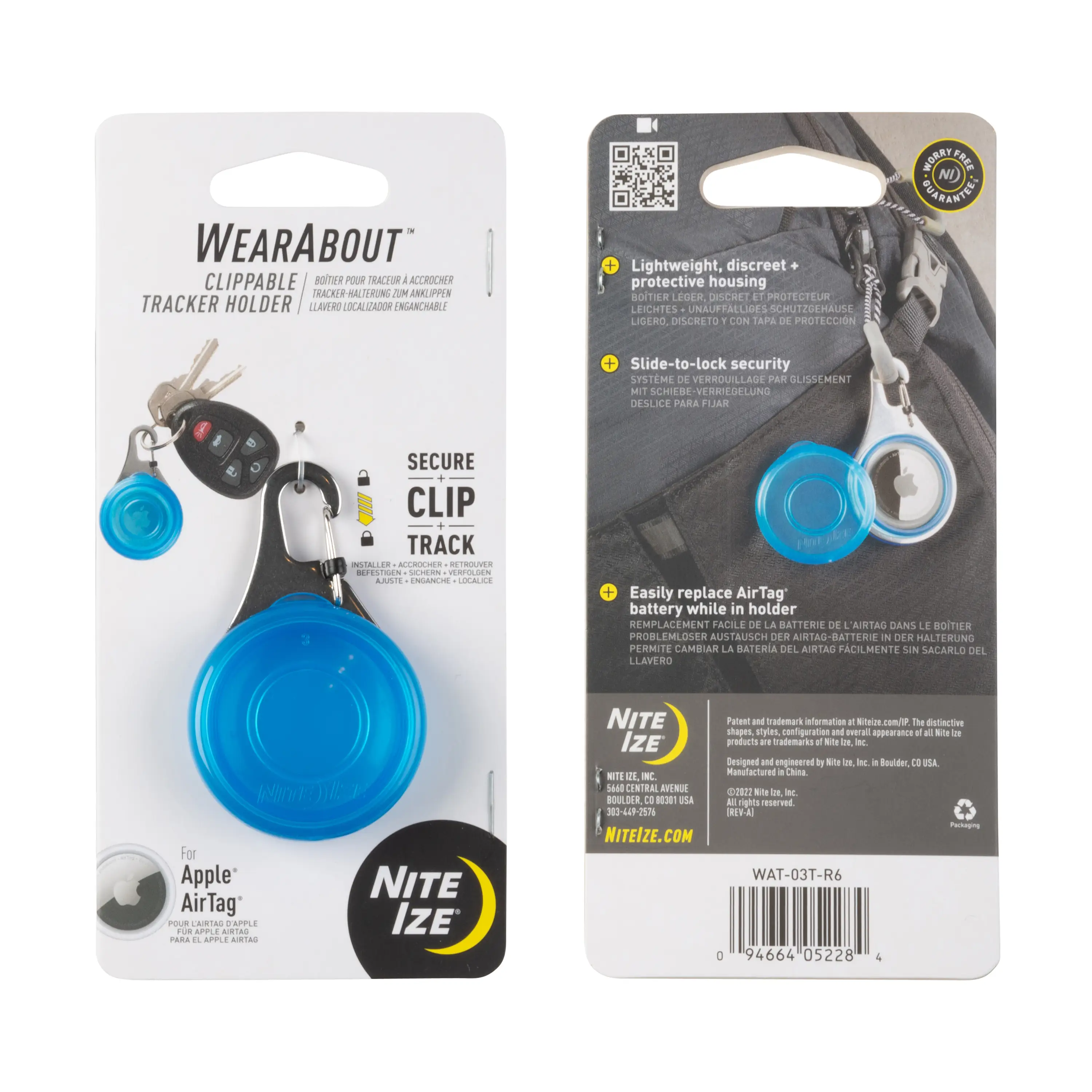 High-Quality WEARABOUT CLIP TRACKER HOLDER BLUE Carefully Designed